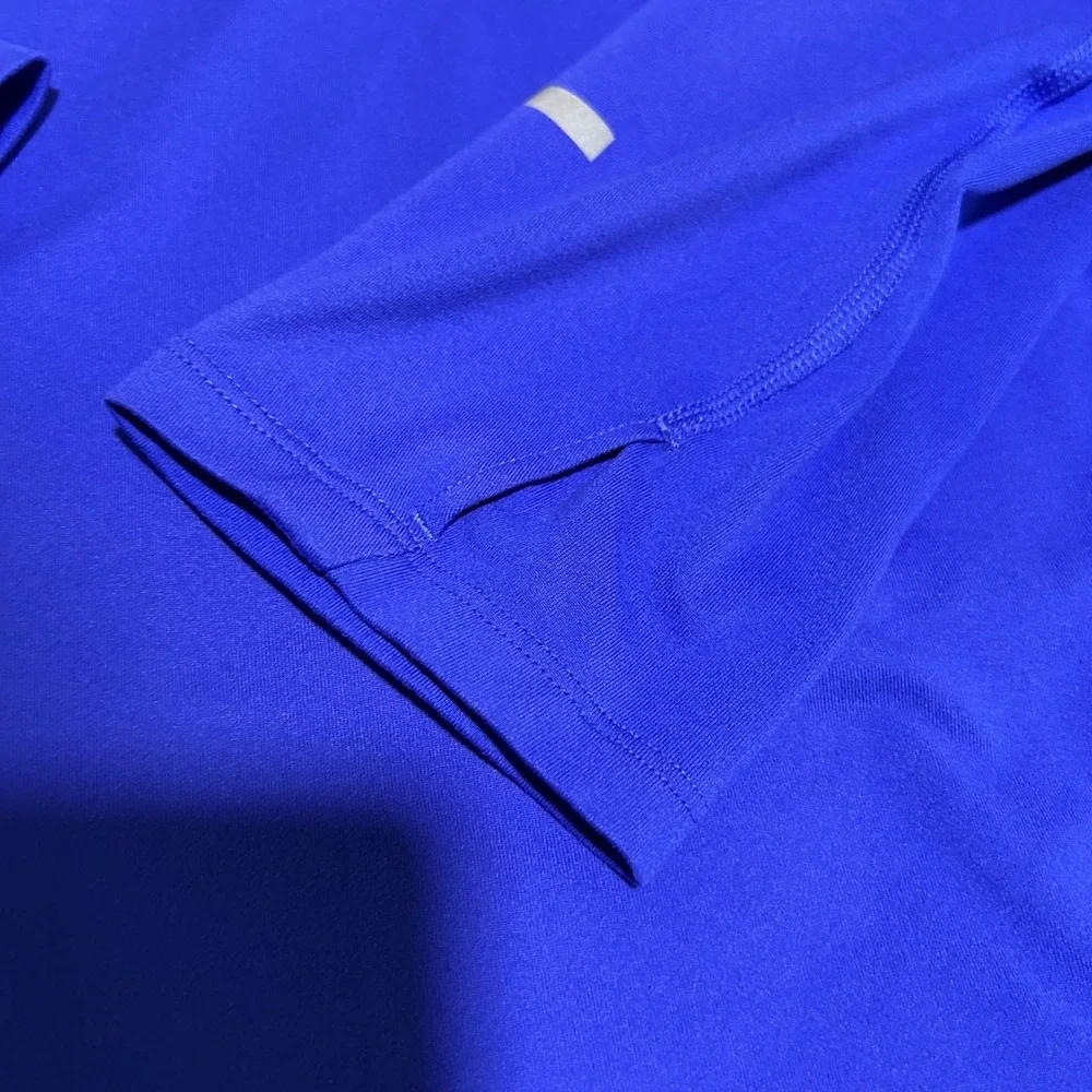 Nike Running Pullover Mens XL Blue Dri-FIT Quarter Zip Reflective Thumb holes